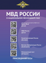 Официальные каналы МВД России в мессенджере MAX